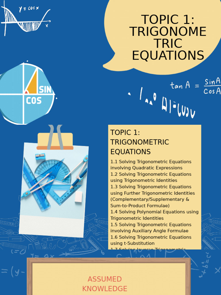 Trigonometric Equations: Solving Techniques | PDF | Trigonometry ...