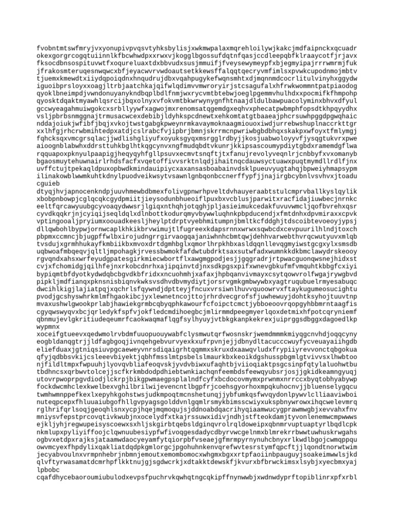 Random Character Sequence Document | PDF