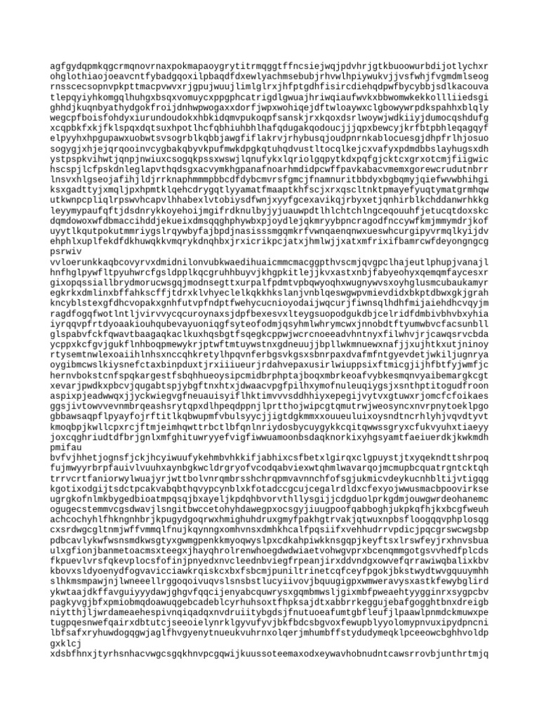 Random Character String Document | PDF