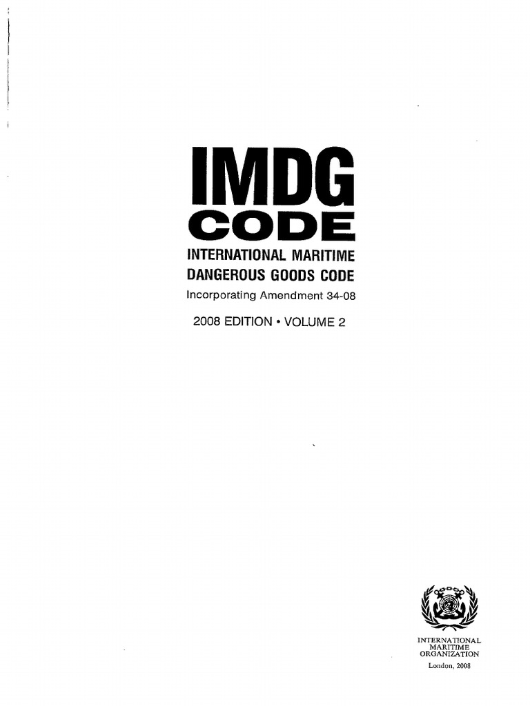 International Maritime Dangerous Goods Code - Vol - 2 - International ...