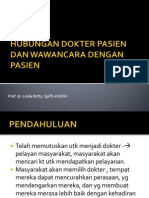 Hubungan Dokter Pasien Dan Wawancara Dengan Pasien