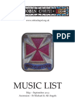 Music List, May-Sept. 2012