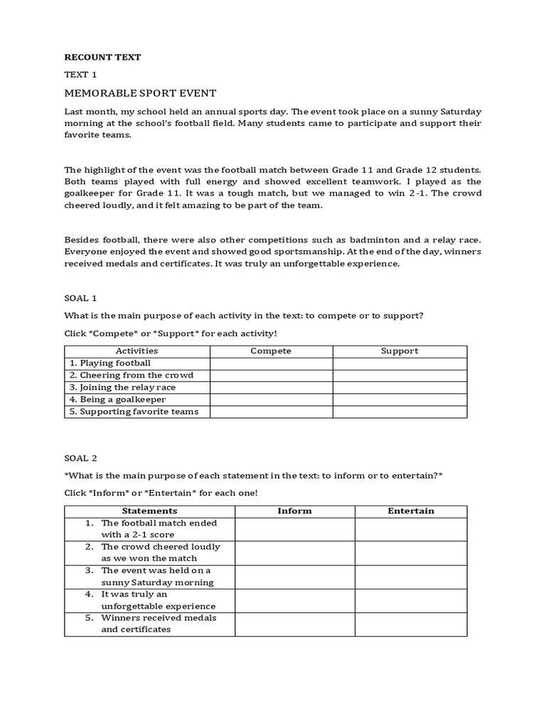 Memorable School Sports Day Recap | PDF | Foods | Whole Grain
