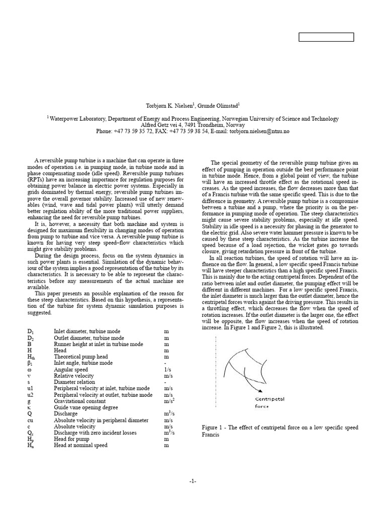 Dynamic Behavior of Reversible Pump Turbines in Pumping Mode of ...