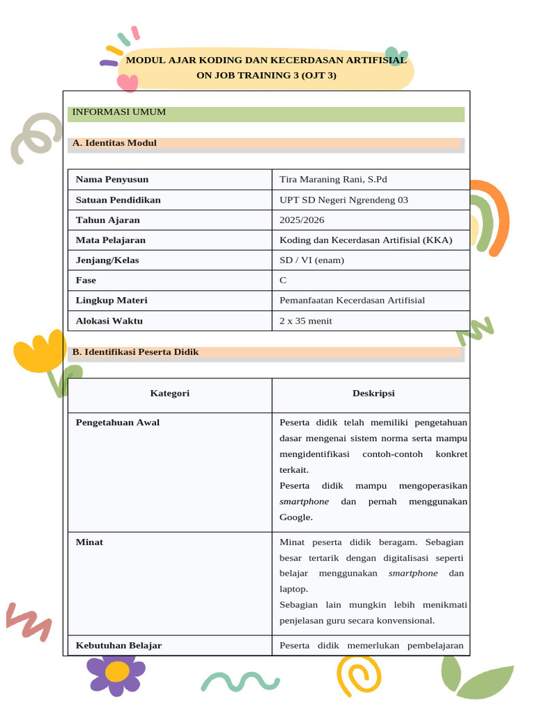 Modul Koding dan AI untuk SD VI | PDF