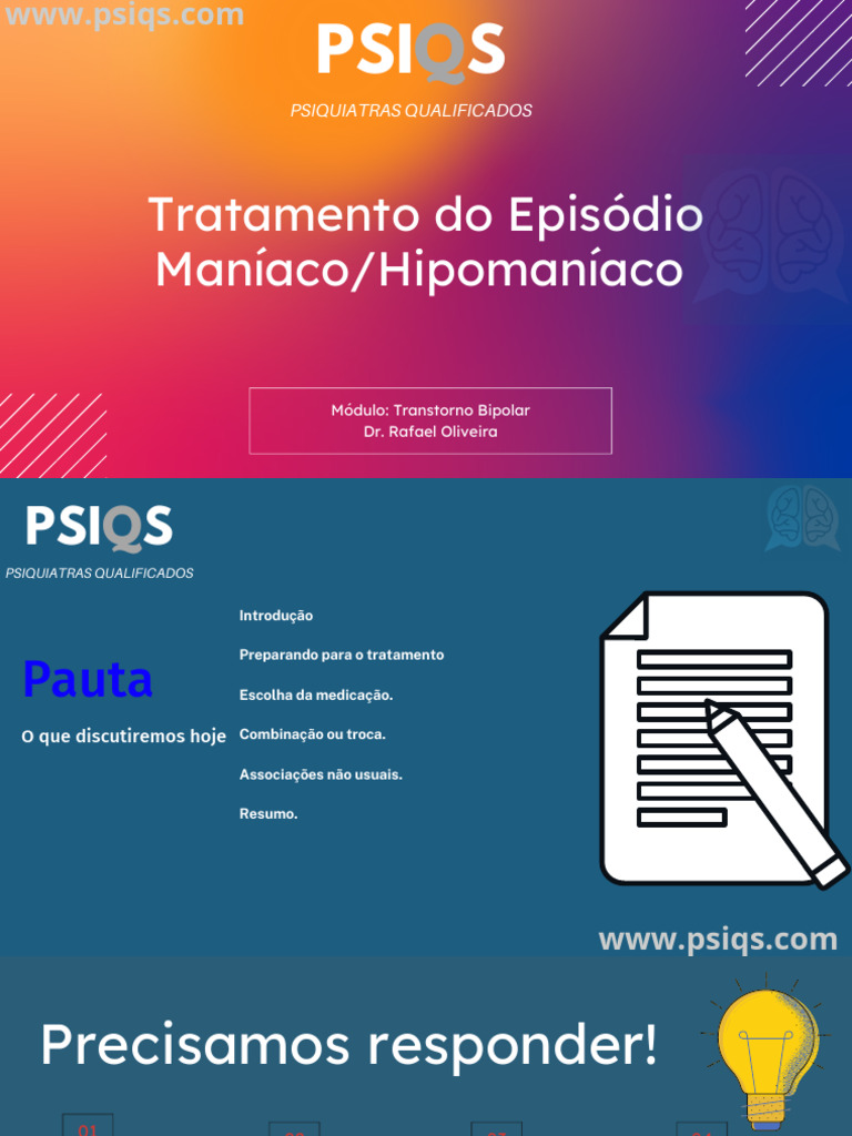 Tratamento de Mania e Hipomania | PDF | Transtorno bipolar | Mania