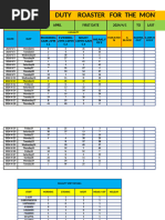 Duty Roster and Shift Schedule | PDF