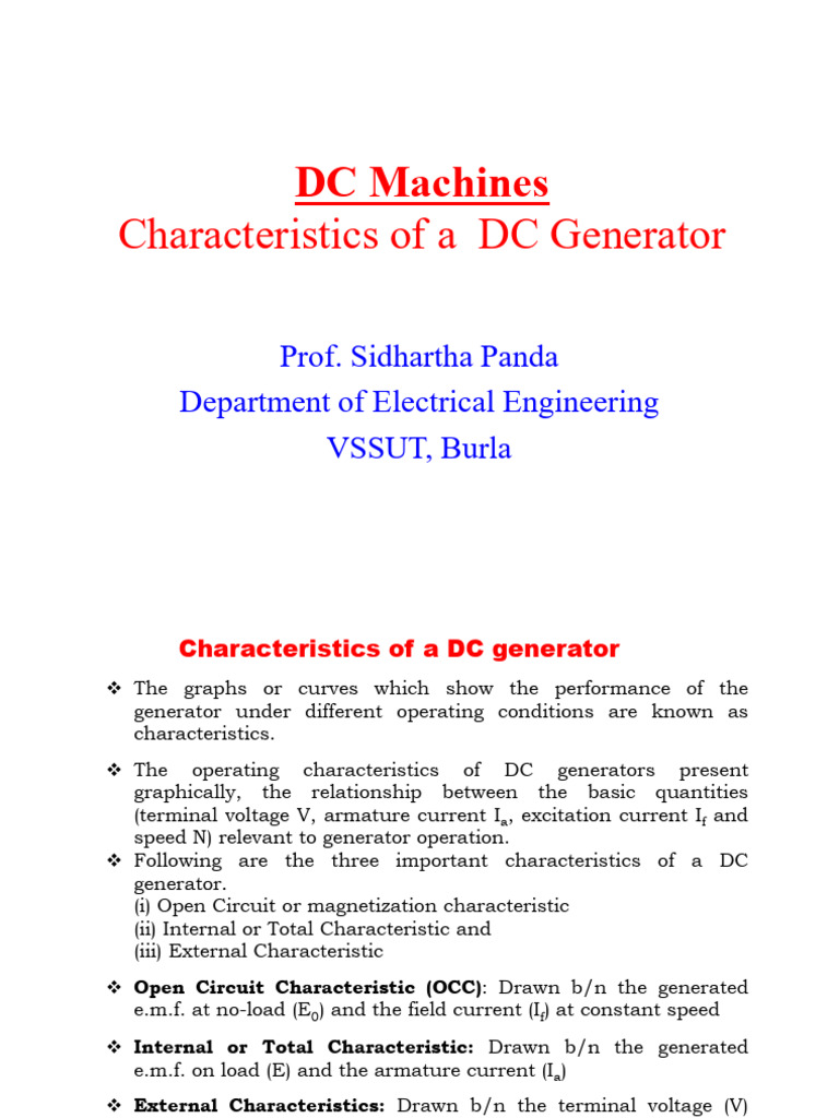 5 M2 DC Generator Characteristics | PDF | Electric Generator | Direct ...