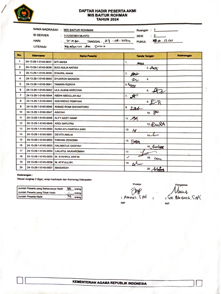 27 Absen Sesi 2 | PDF