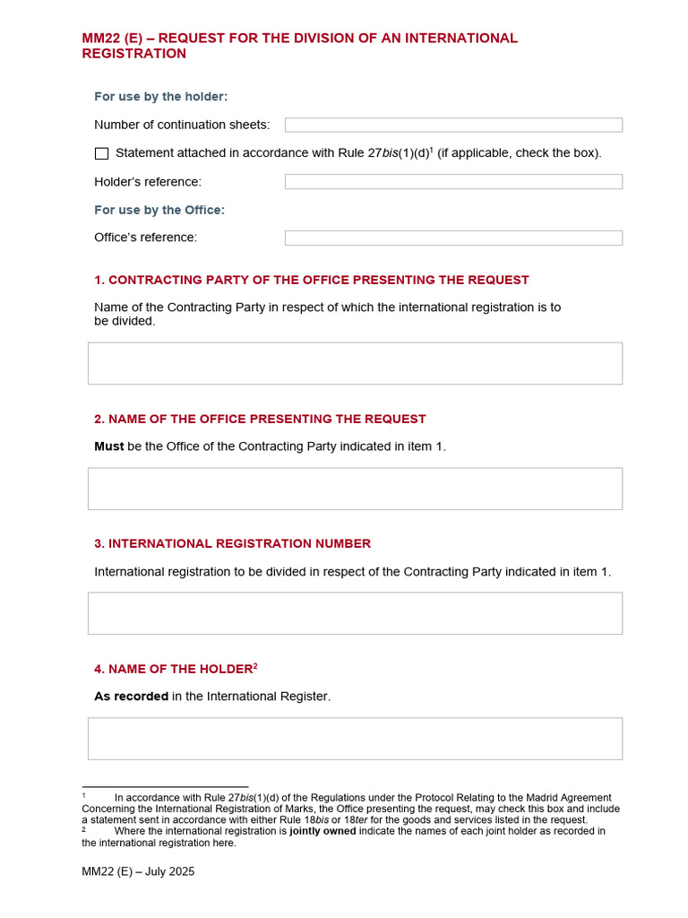 International Registration Division Request | PDF | Transaction Account ...