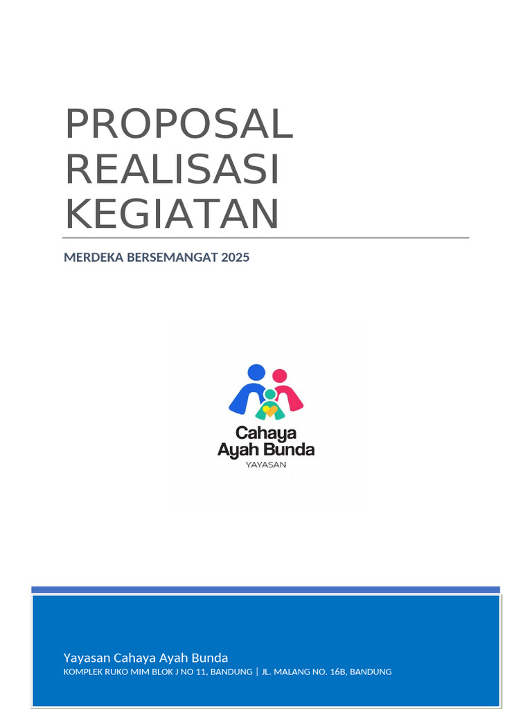 Proposal Kegiatan Merdeka Bersemangat 2025 | PDF