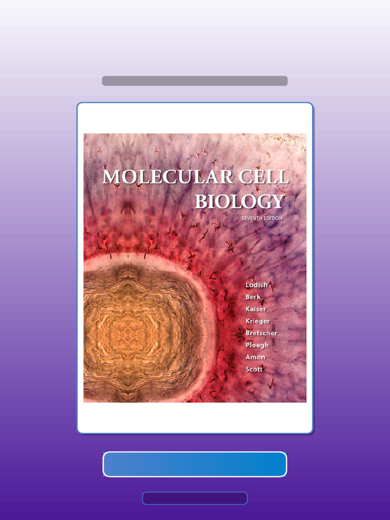 Molecular Cell Biology Lodish 7th Edition eBook and TestBank Bundle ...