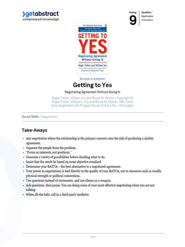 Principles of Effective Negotiation | PDF | Negotiation