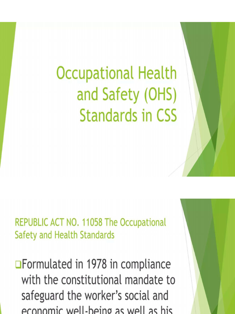 COC1 Occupational Safety and Health | PDF