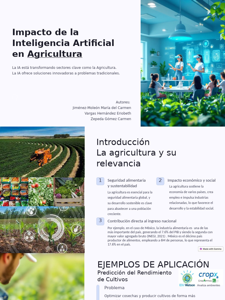 Impacto de La Inteligencia Artificial en Educacion y Agricultura | PDF ...