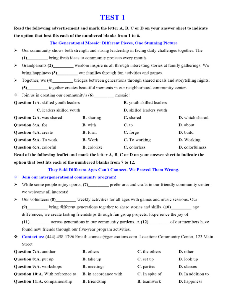 Test 1 - Unit 2 - Hs. | PDF