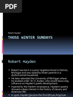 Those Winter Sundays Poem Notes | PDF