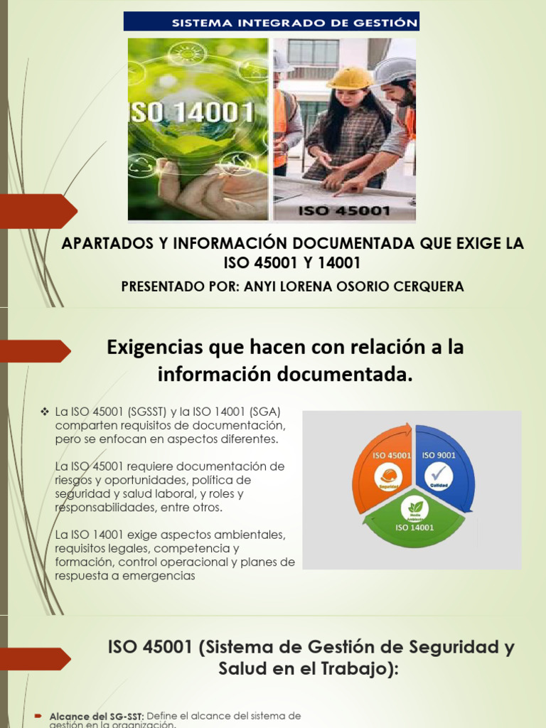 Requisitos Documentales ISO 45001 y 14001 | PDF | Business