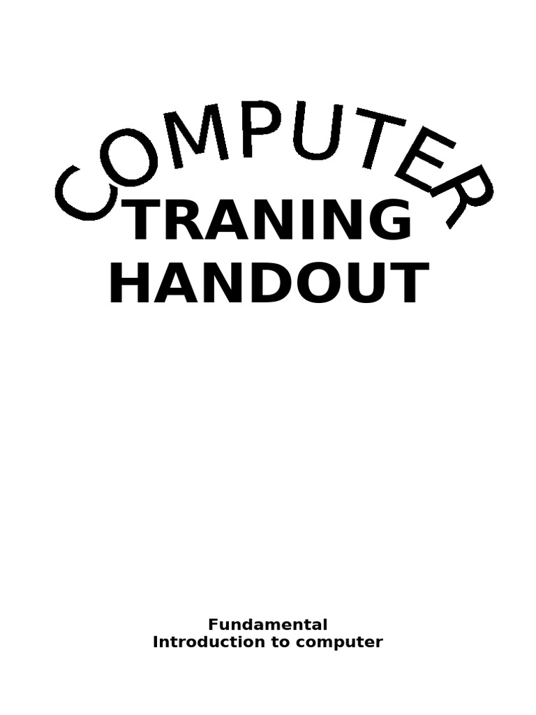 Introduction to Computer Basics | PDF | Window (Computing) | Microsoft ...