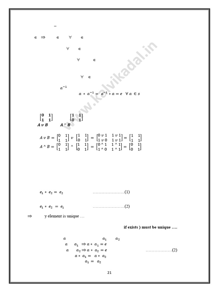 Properties of Binary Operations Explained | PDF | Mathematical Analysis ...
