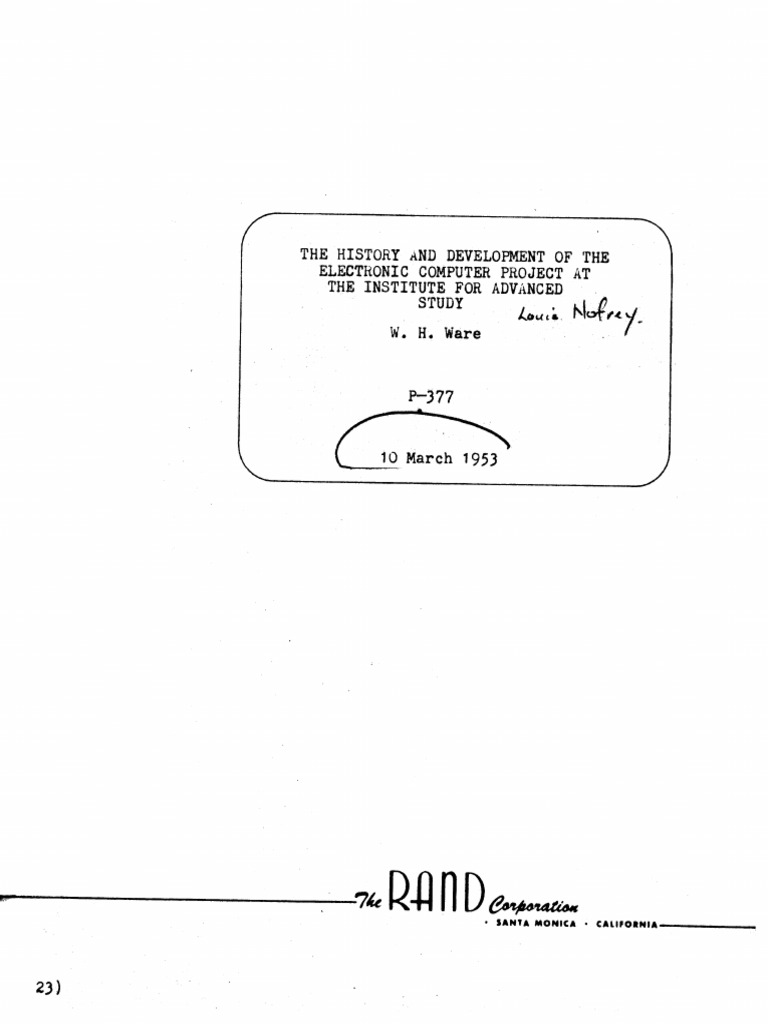 The History and Development of The IAS Computer | PDF