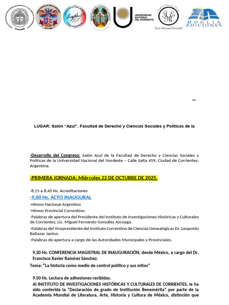 Congreso Iberoamericano de Historia 2025 | PDF