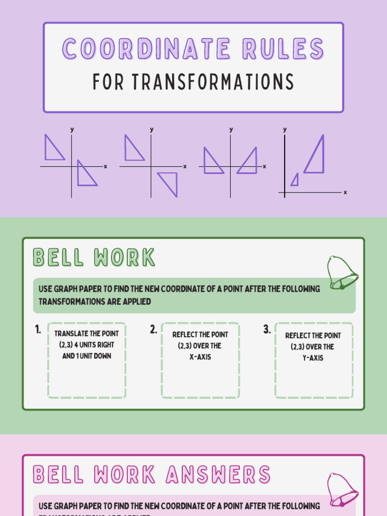 Coordinate Rules for Transformations | PDF | Cartesian Coordinate ...