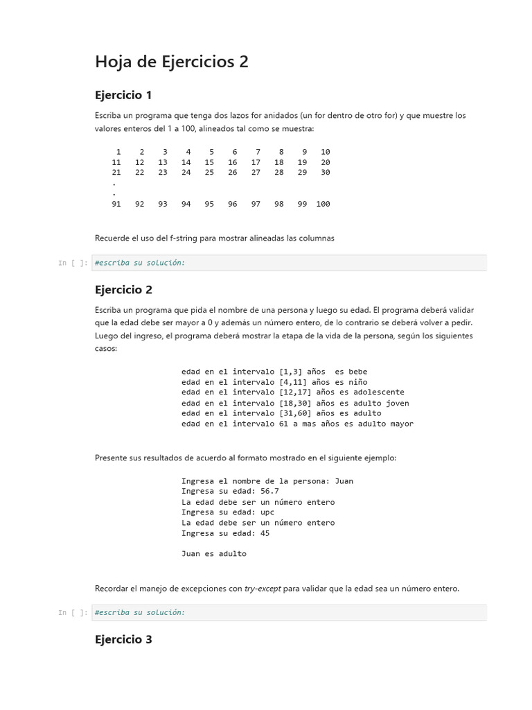 Ejercicios de Programación en Python | PDF | Índice de masa corporal ...