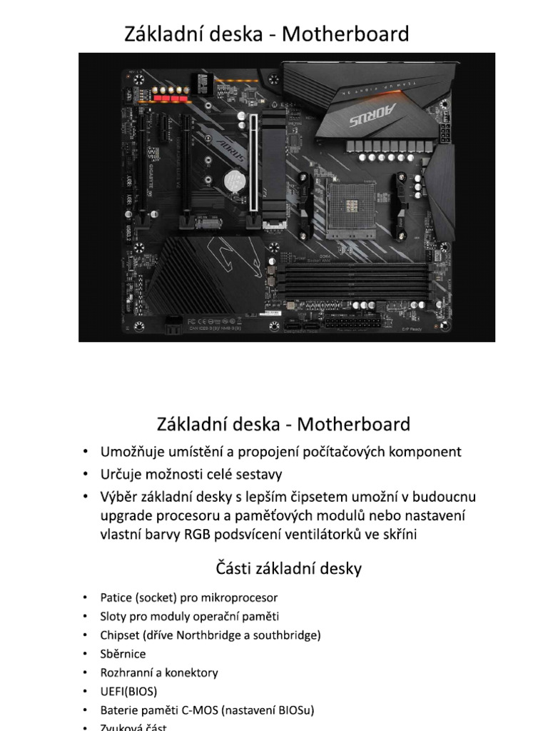 Základní Deska, Formáty, Prvky, Firmware - Anti | PDF