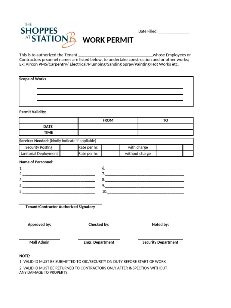 Work Permit | PDF