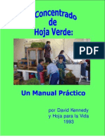 Manual para la producción de concentrado de hojas verdes