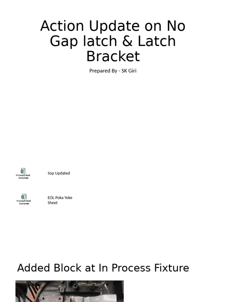 No Gap Latch & Bracket Action Update | PDF