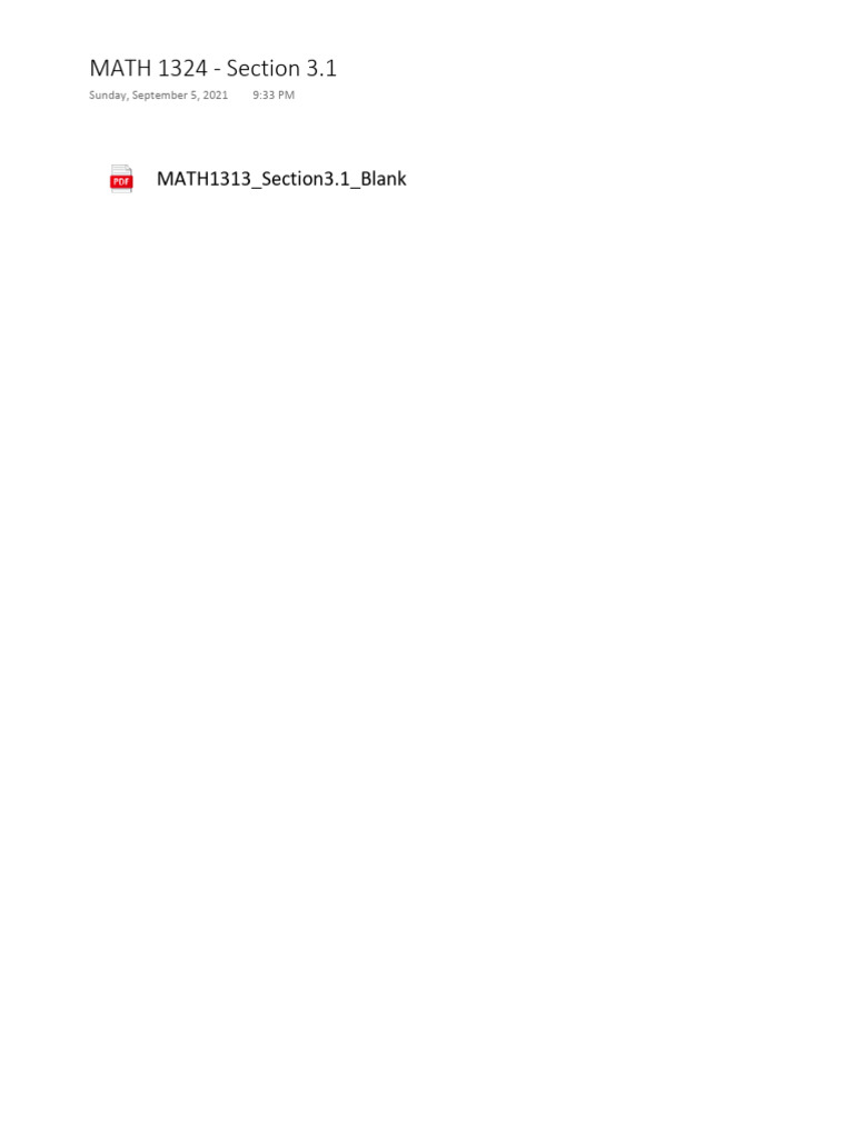 1313 - Section 3.1 - Completed Notes - One | PDF