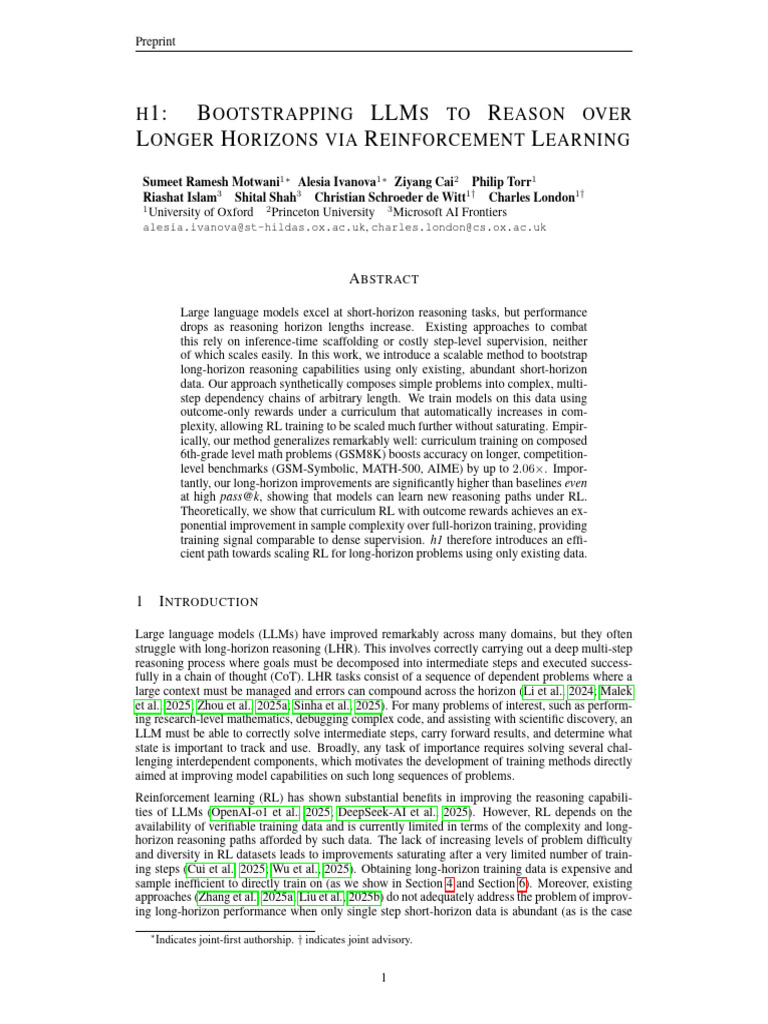 Bootstrapping LLMs for Long-Horizon Reasoning | PDF | Learning