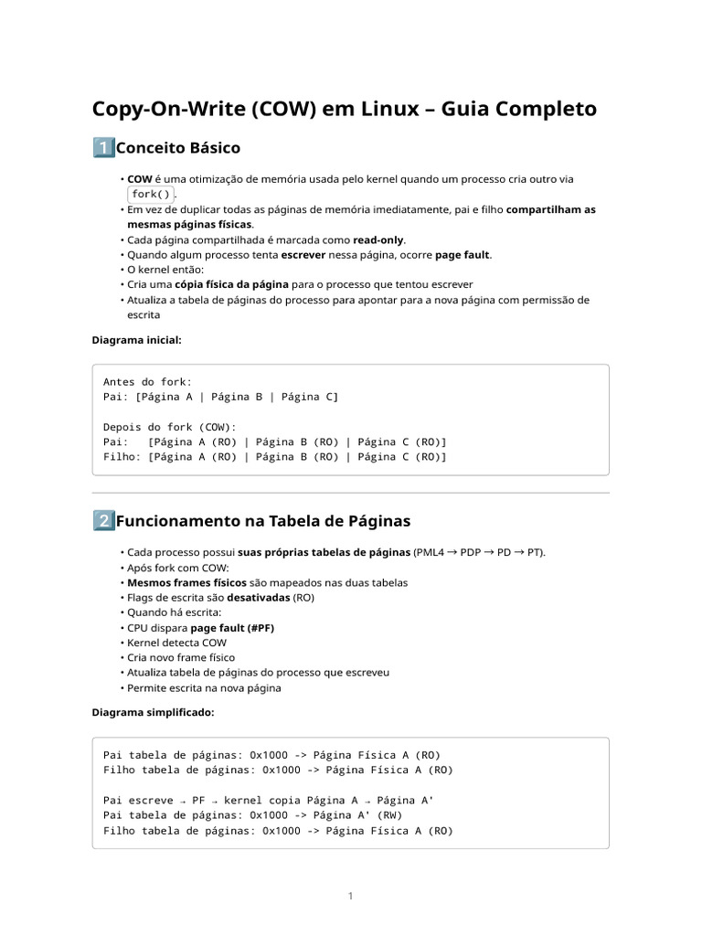 Guia Completo sobre Copy-On-Write em Linux | PDF | Kernel (sistema ...