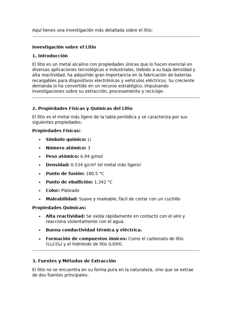 Baterias de Litio | PDF | Litio | Batería de iones de litio