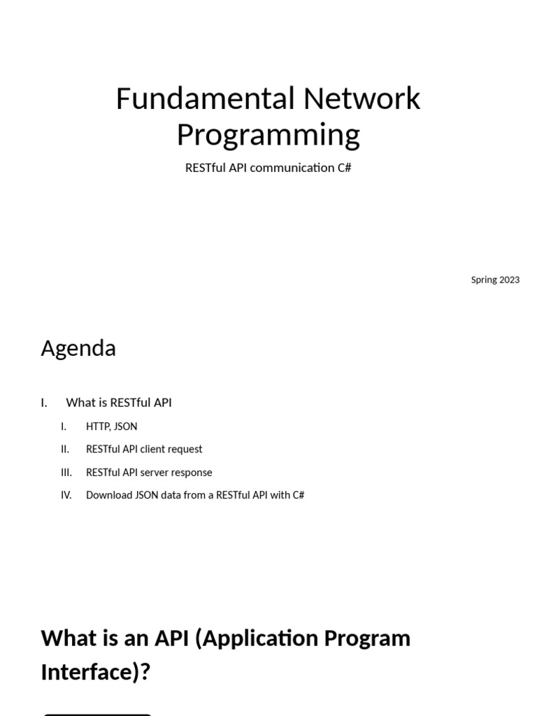 RESTful API Programming with C# Guide | PDF | Json | Internet Protocols