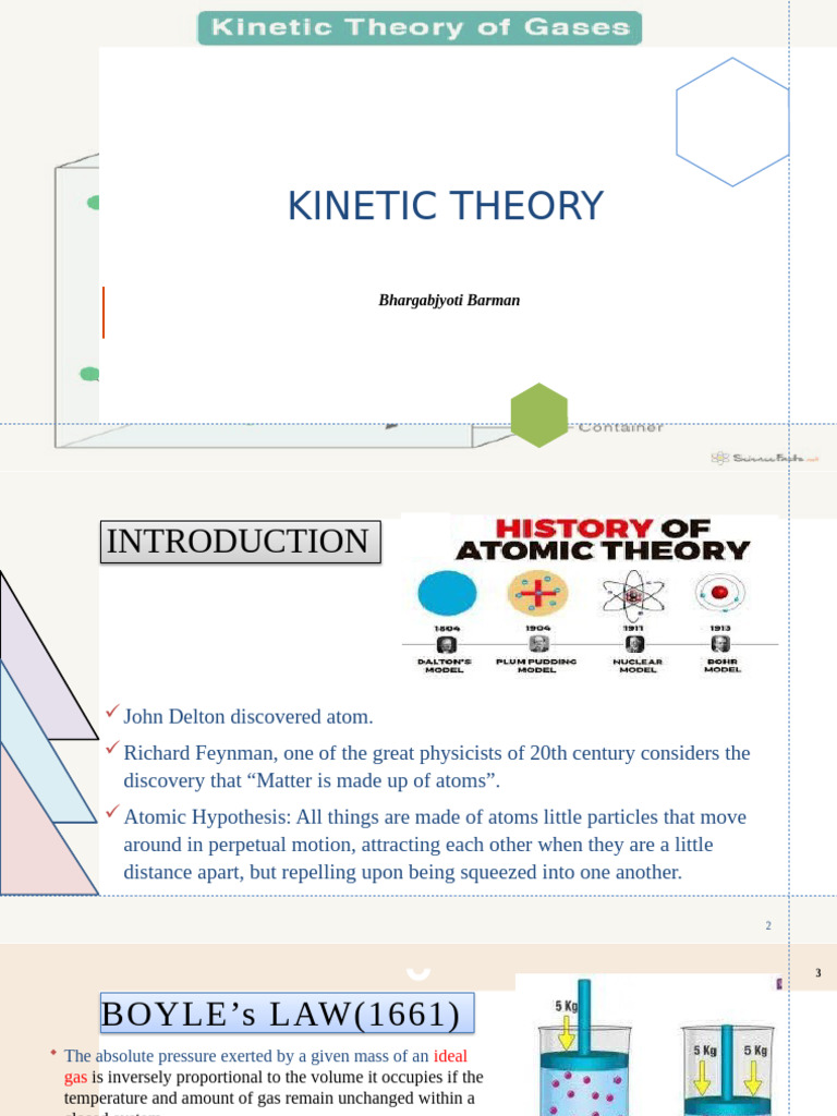 Kinetic Theory of Gases Explained | PDF | Gases | Temperature