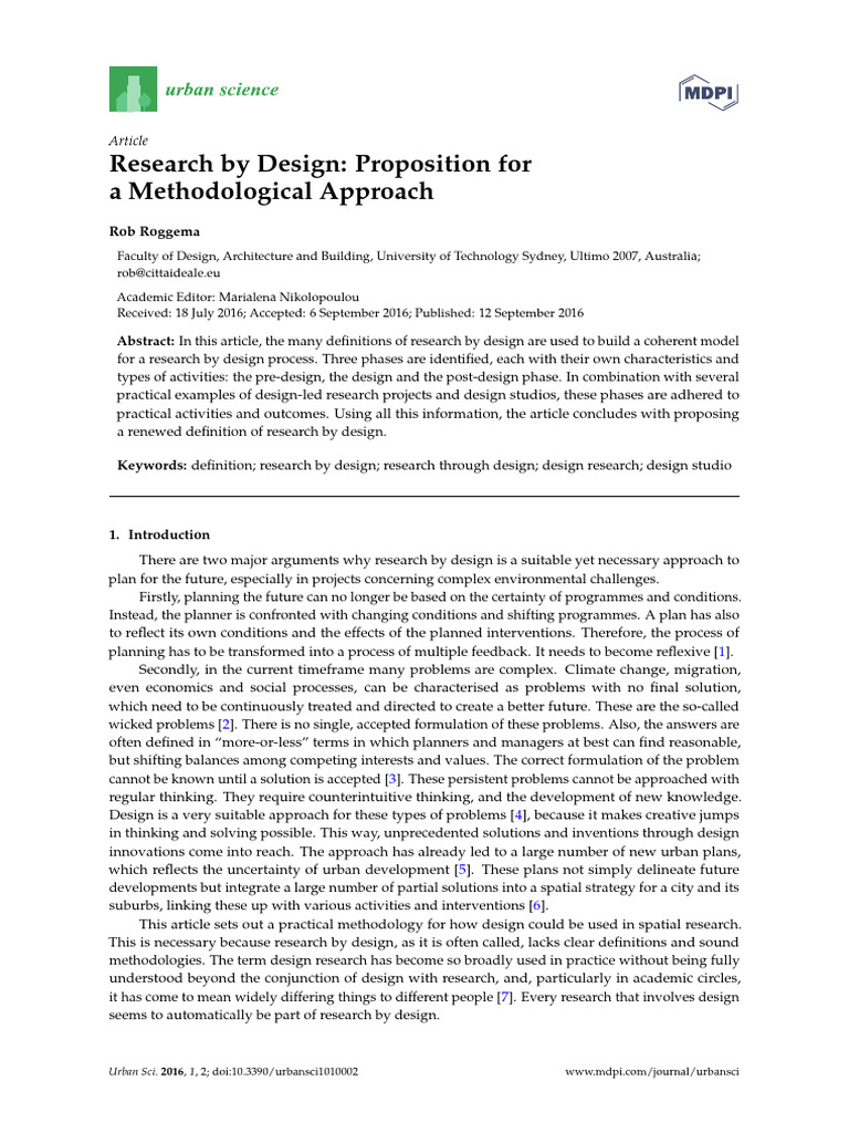 Research by Design Methodology Explained | PDF | Design | Knowledge