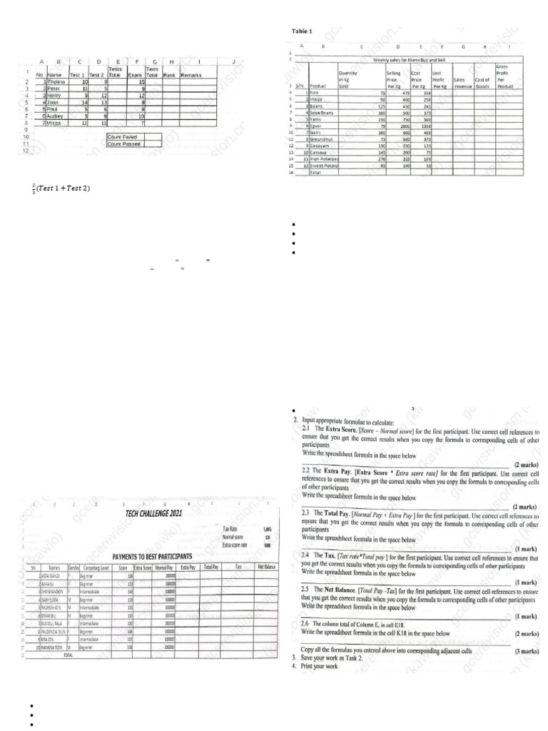 Ms Excel Tutorials Form 5 | PDF | Spreadsheet | Microsoft Excel