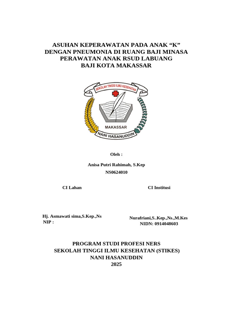 Asuhan Keperawatan Pneumonia Anak 4 Tahun | PDF
