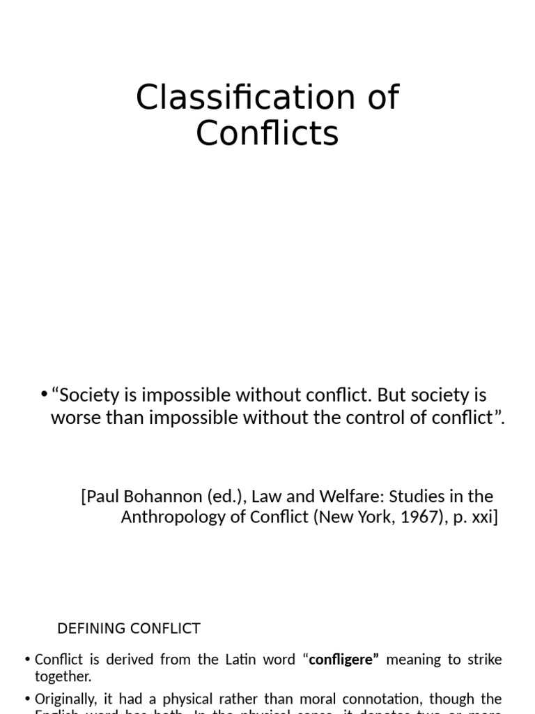 Understanding Conflict: Definitions & Types | PDF | Earthquakes ...