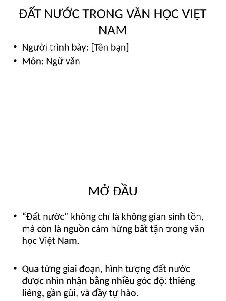Dat Nuoc Trong Van Hoc | PDF