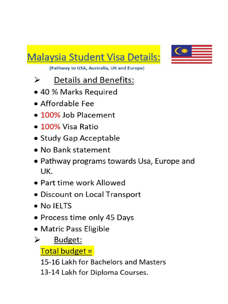Malaysia Student Visa Processing 2025 (1) - Page-0001 | PDF