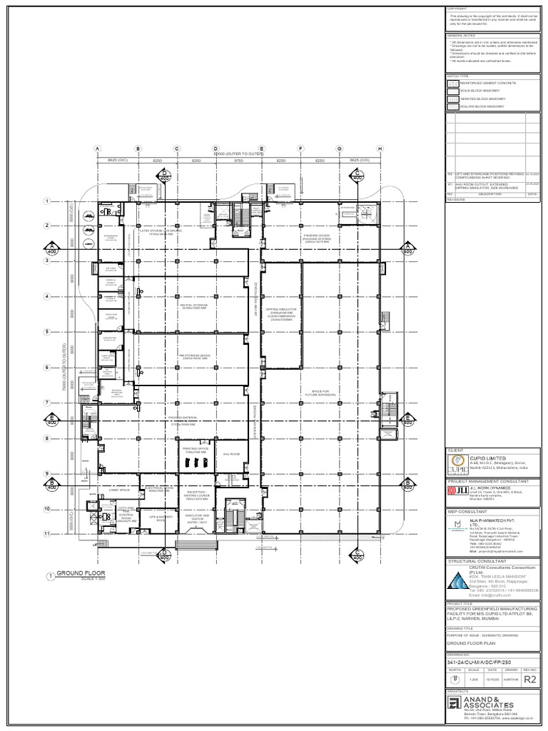 Ground Floor Plan for Manufacturing Facility | PDF | Structural ...