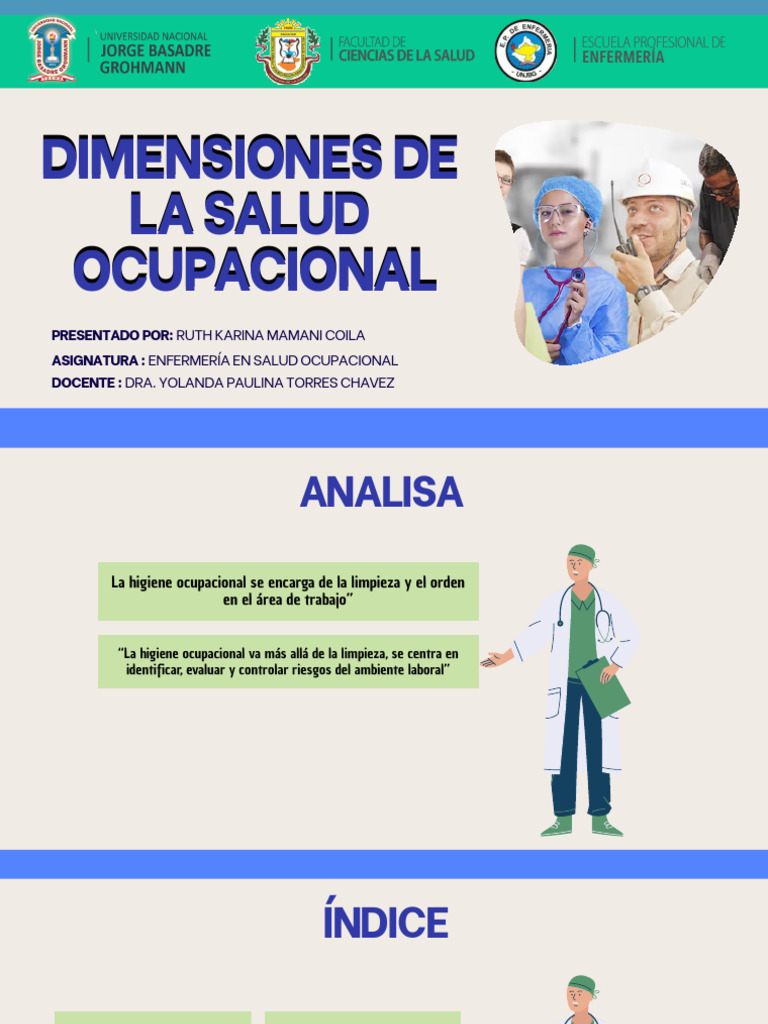 Dimensiones de la Salud Ocupacional | PDF | Seguridad y salud ...