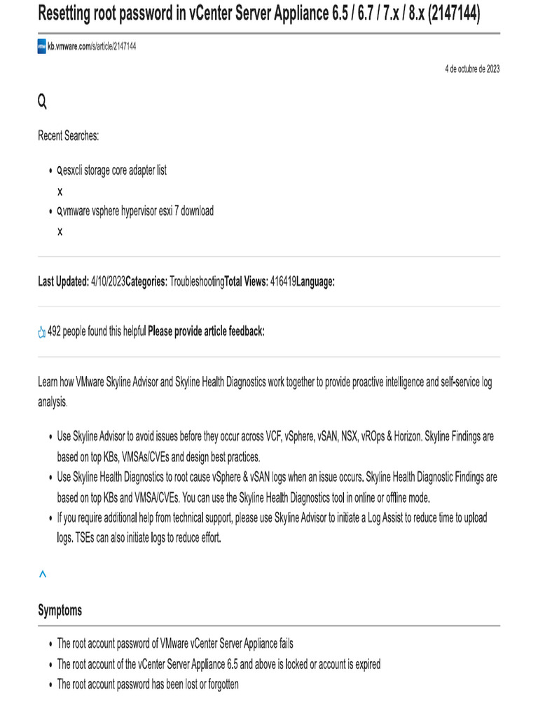 Resetting Root Password in VCenter Server Appliance 6.5 - 6.7 - 7.x - 8 ...