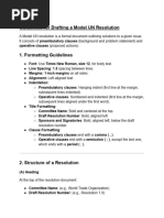 MUN Draft Resolution Format Guide | PDF