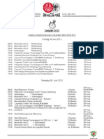 ADAC Eifelrennen 2012 Zeitplan