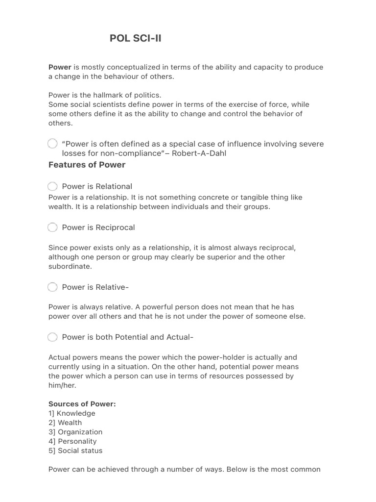 Understanding Power in Politics | PDF | Punishments | Crimes